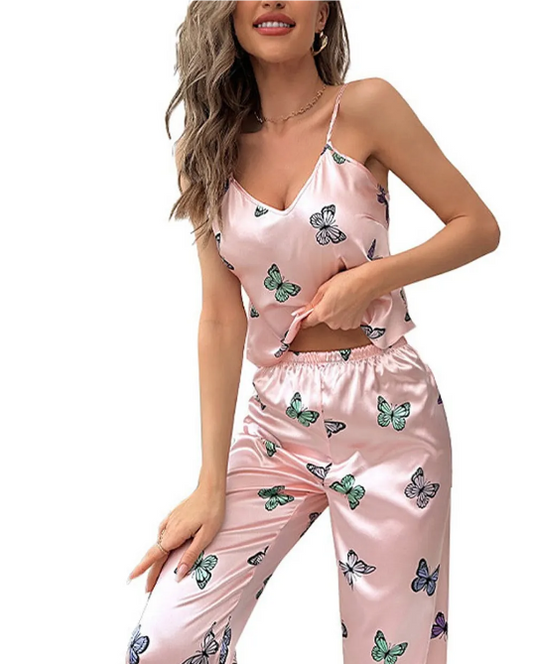 Pink Butterfly Sleepwear & Pyjama Set