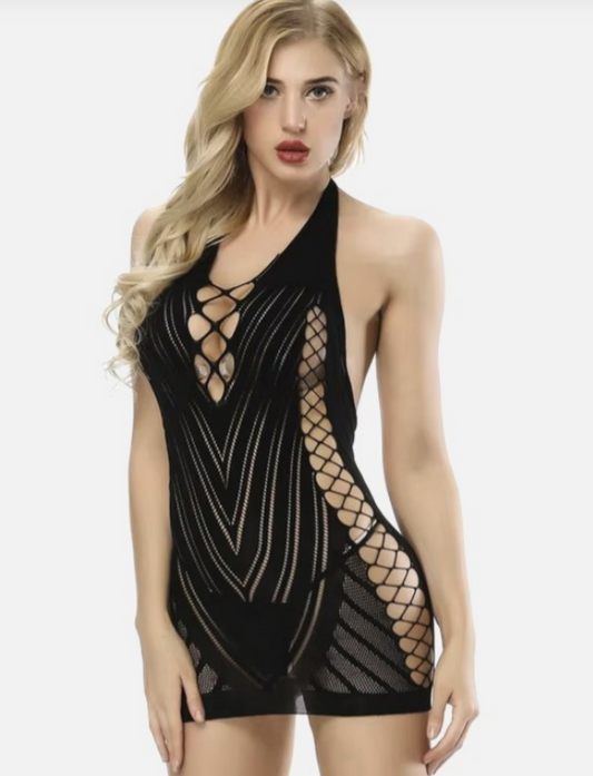 Seductive Fishnet Bodysuit with Stretch Fit