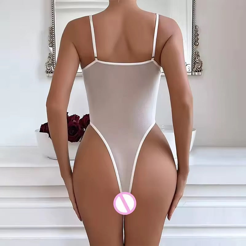 Red Embroidery Bodysuit