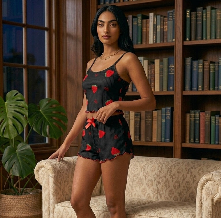 Strawberry 🍓 Print comfy Nightsuit 2Pc🍓