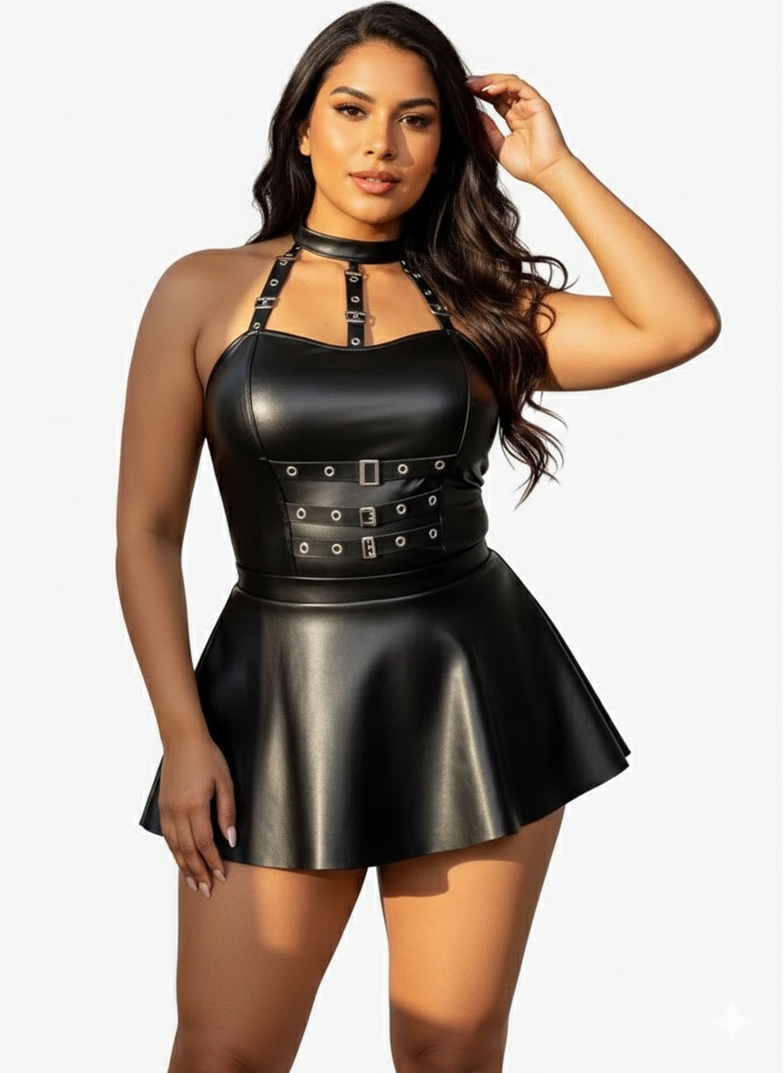Black Buckled Dress