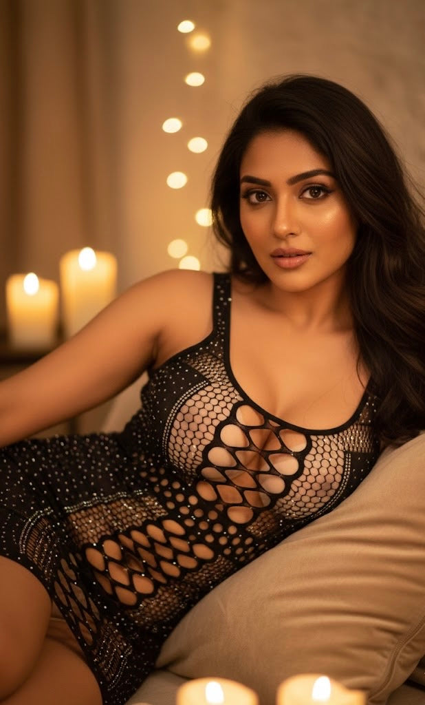 Black rhinestone Lingerie