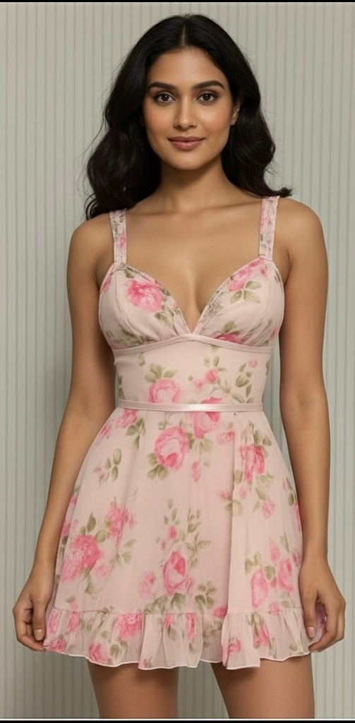 Rosé Bloom Babydoll