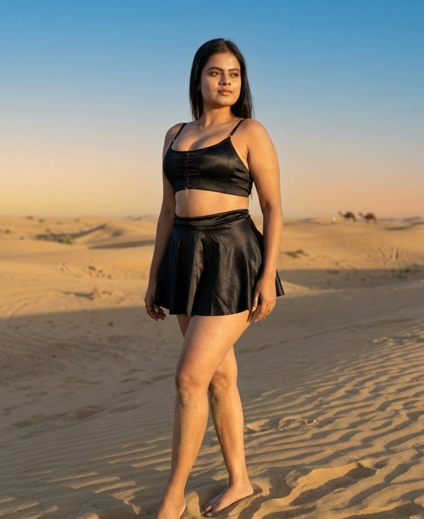 Black Skirt Set