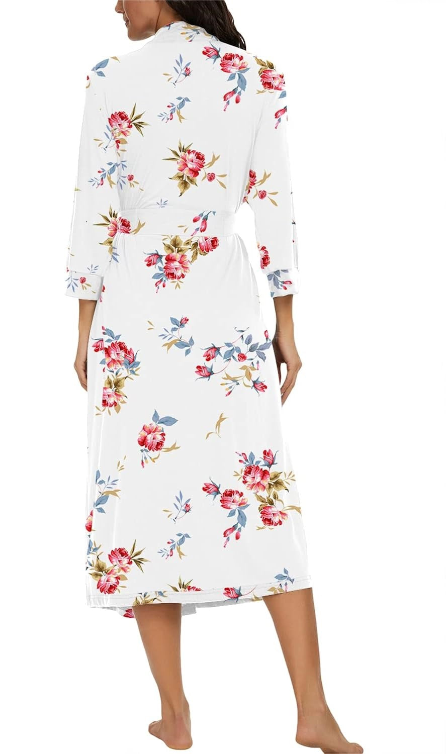 White Orchid Elegance Satin Robe