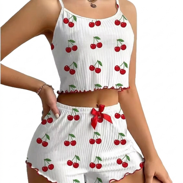 Cherry print nightsuit🍒