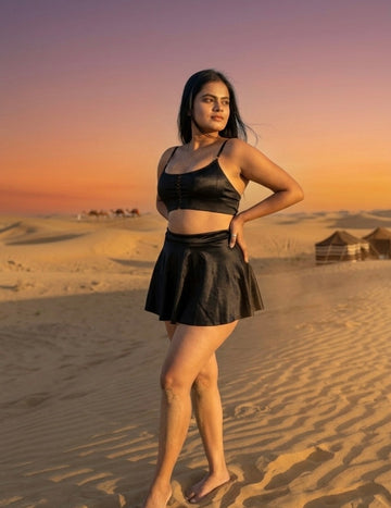 Black Skirt Set