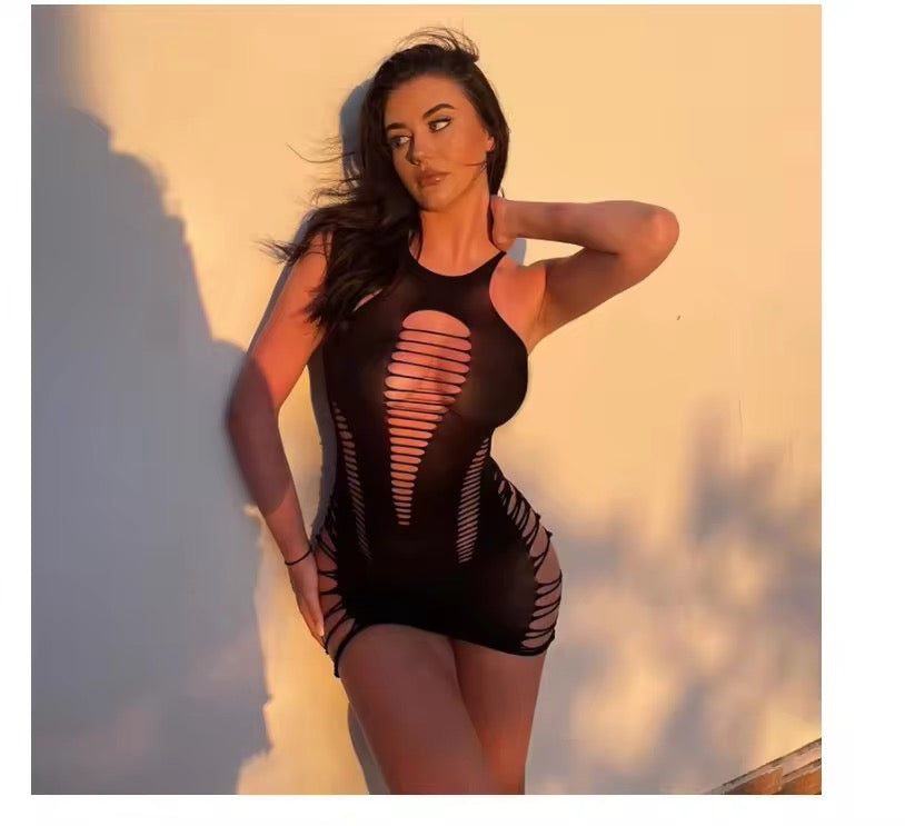 Slash cut fishnet
