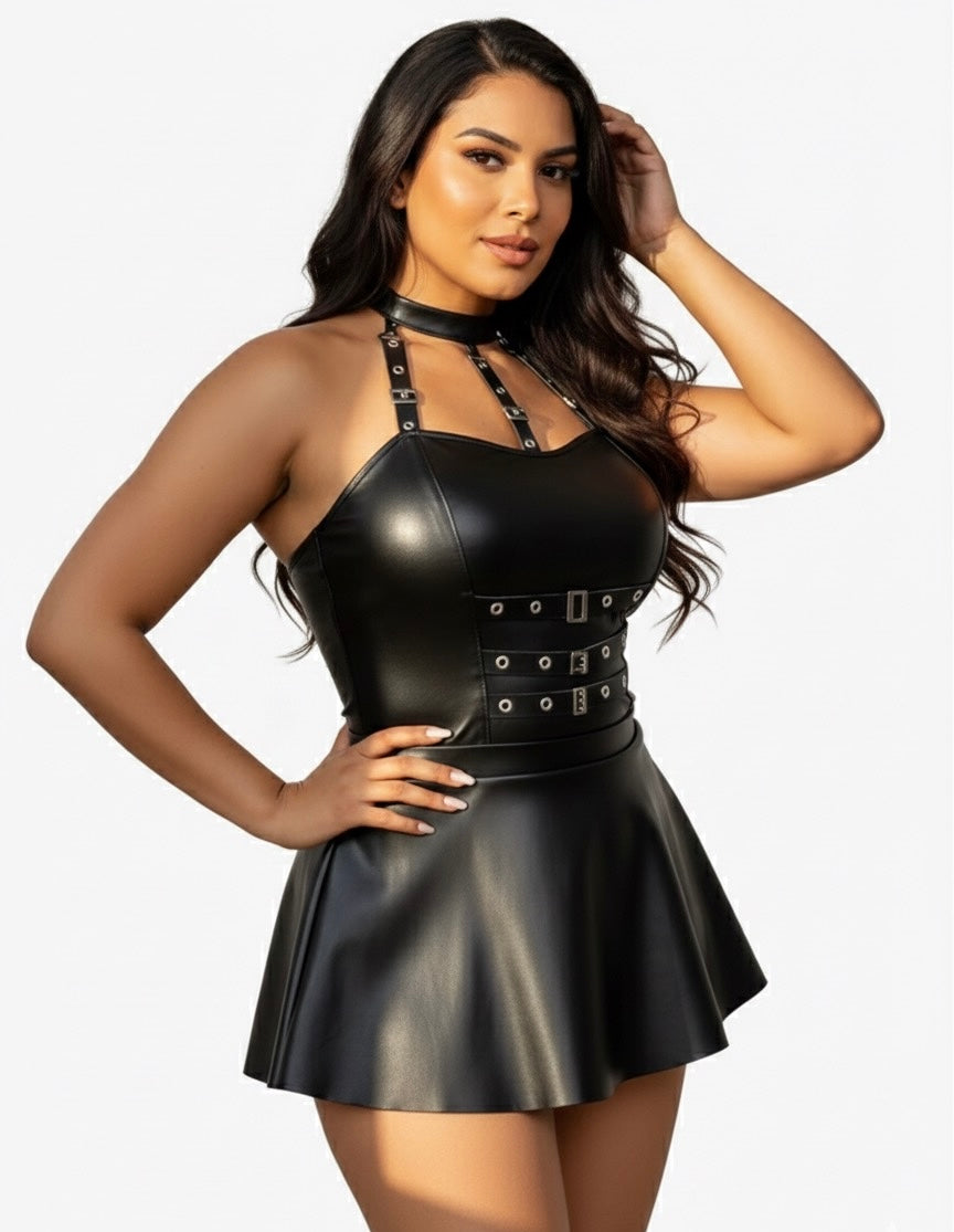 Black Buckled Dress