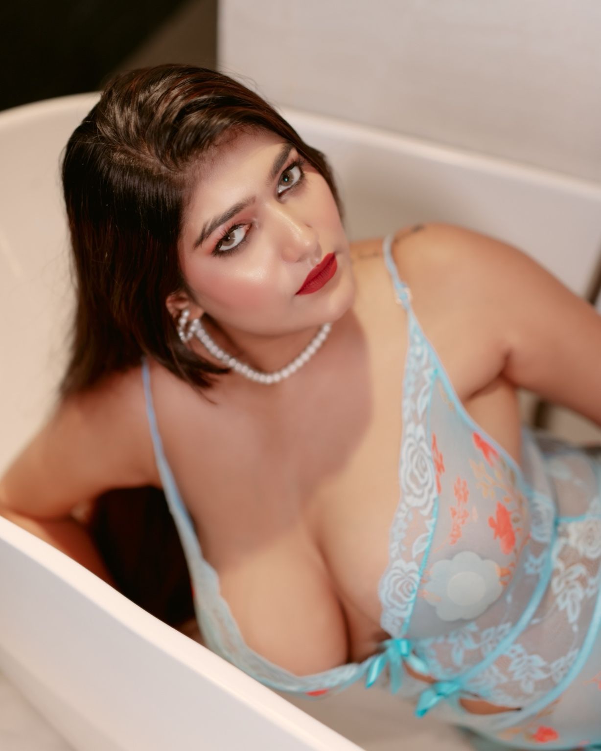 SugarFlirt – Floral Mesh Chemise Dress