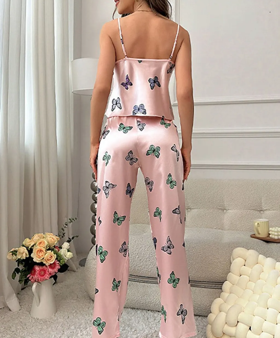 Pink Butterfly Sleepwear & Pyjama Set