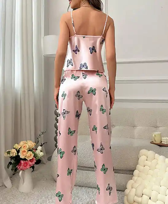 Pink Butterfly Sleepwear & Pyjama Set