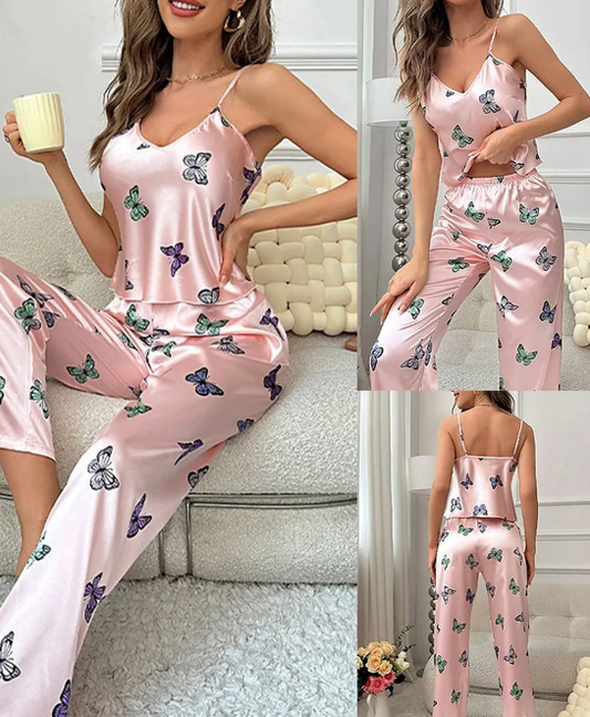 Pink Butterfly Sleepwear & Pyjama Set