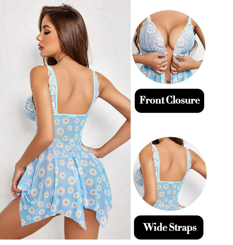 sky blue lace lingerie India