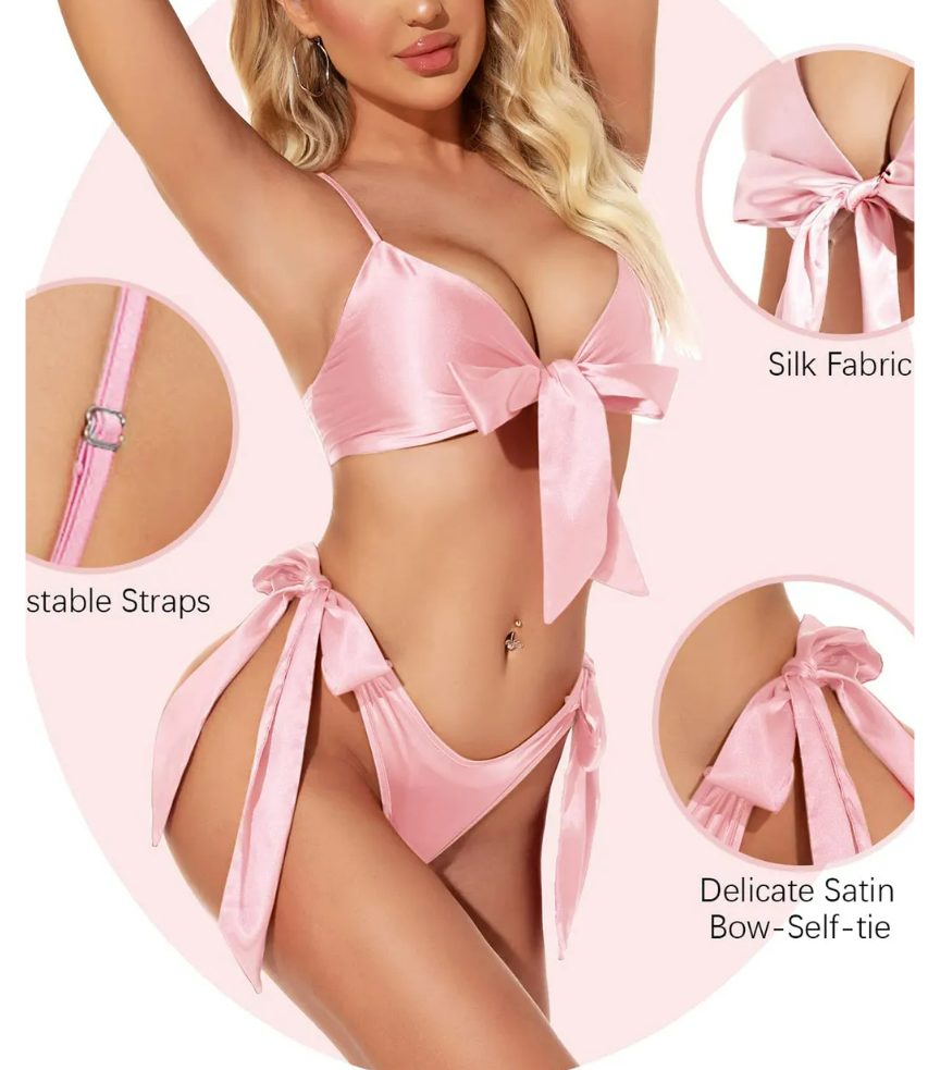 Satin Bikini Set