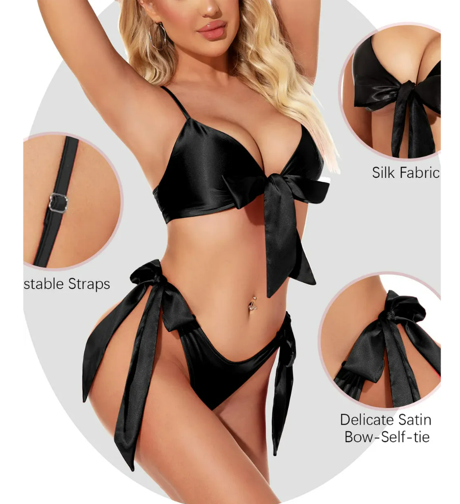 Satin Bikini Set