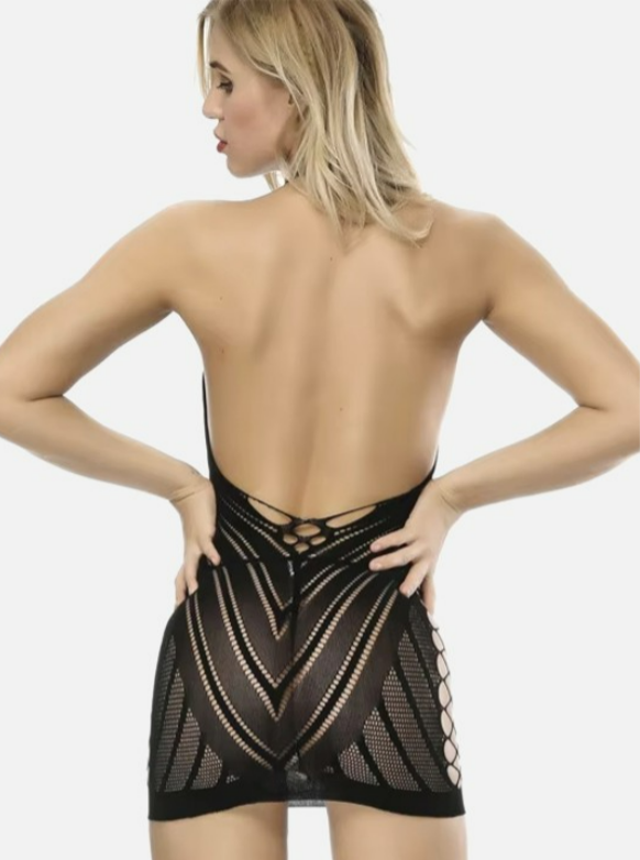 Seductive Fishnet Bodysuit with Stretch Fit