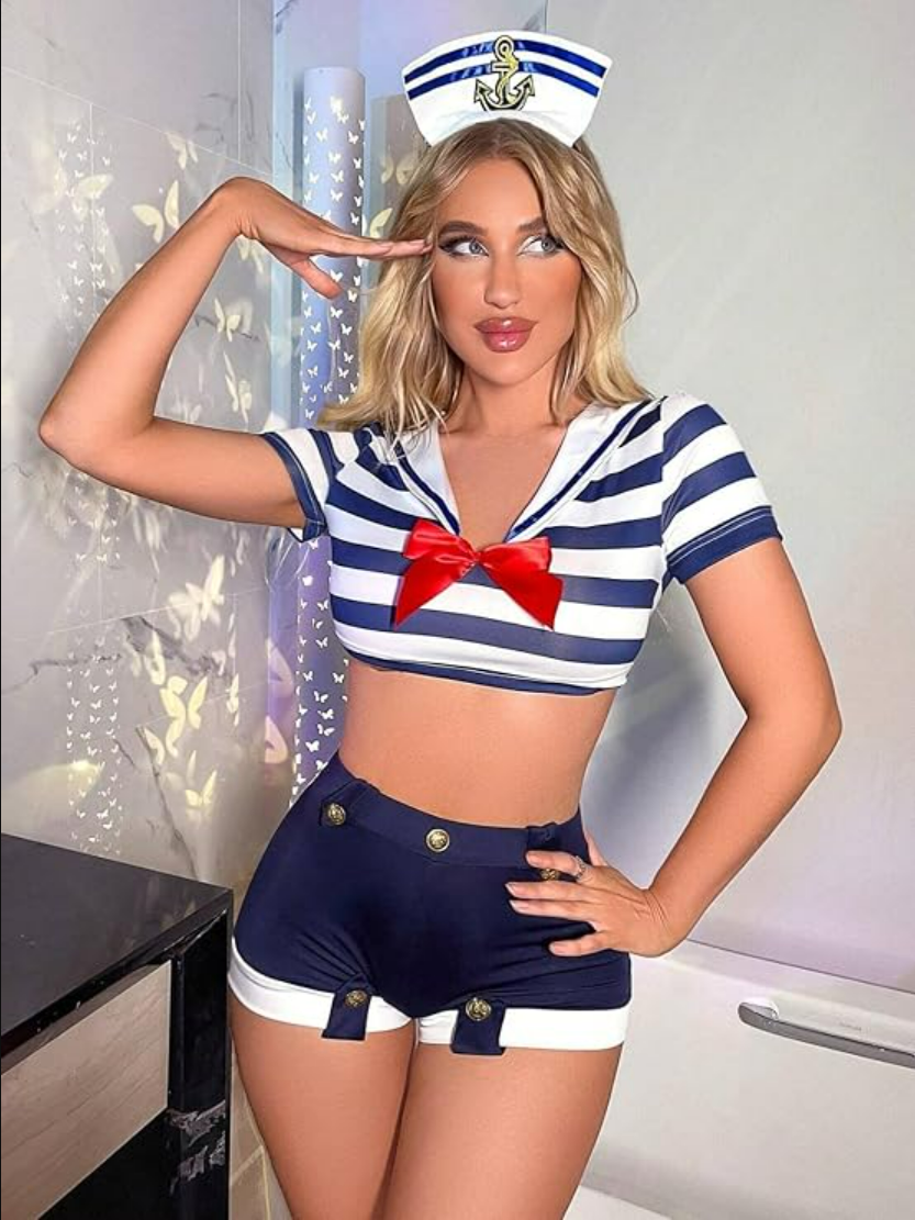 Captain Tease – Navy Roleplay Lingerie Set