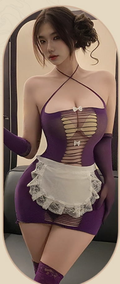 Maid Purple Roleplay Fantasy Full Set💜