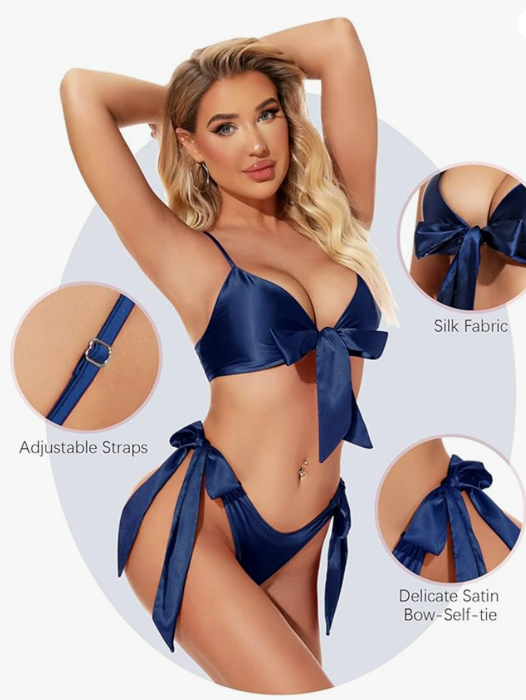 Satin Bikini Set