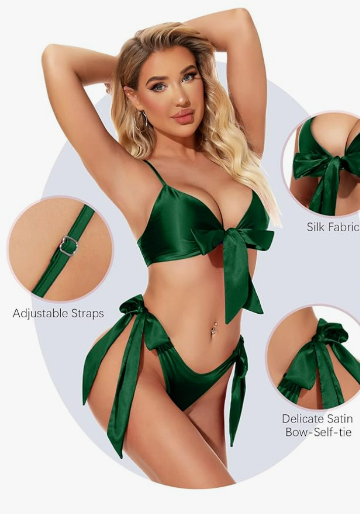 Satin Bikini Set