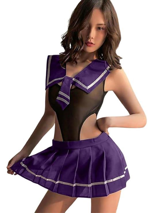 Retro Schoolgirl – Mesh Cutout Lingerie Set